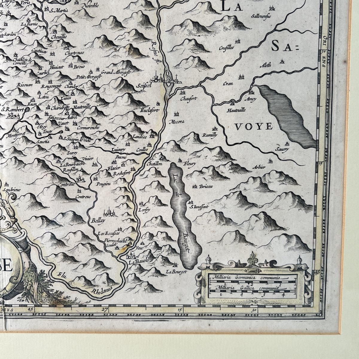 Map Of France Bresse And Lyonnais 17th Century Dutch Engraving Willem Blaeu Johannes Janssonius-photo-2
