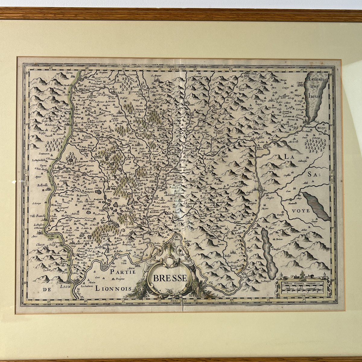 Map Of France Bresse And Lyonnais 17th Century Dutch Engraving Willem Blaeu Johannes Janssonius-photo-3