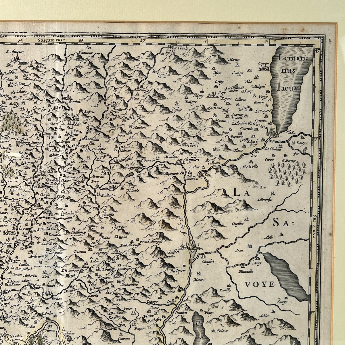 Map Of France Bresse And Lyonnais 17th Century Dutch Engraving Willem Blaeu Johannes Janssonius-photo-4