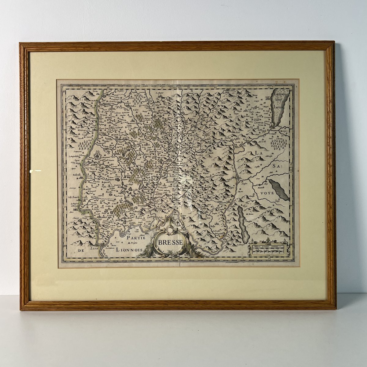Map Of France Bresse And Lyonnais 17th Century Dutch Engraving Willem Blaeu Johannes Janssonius