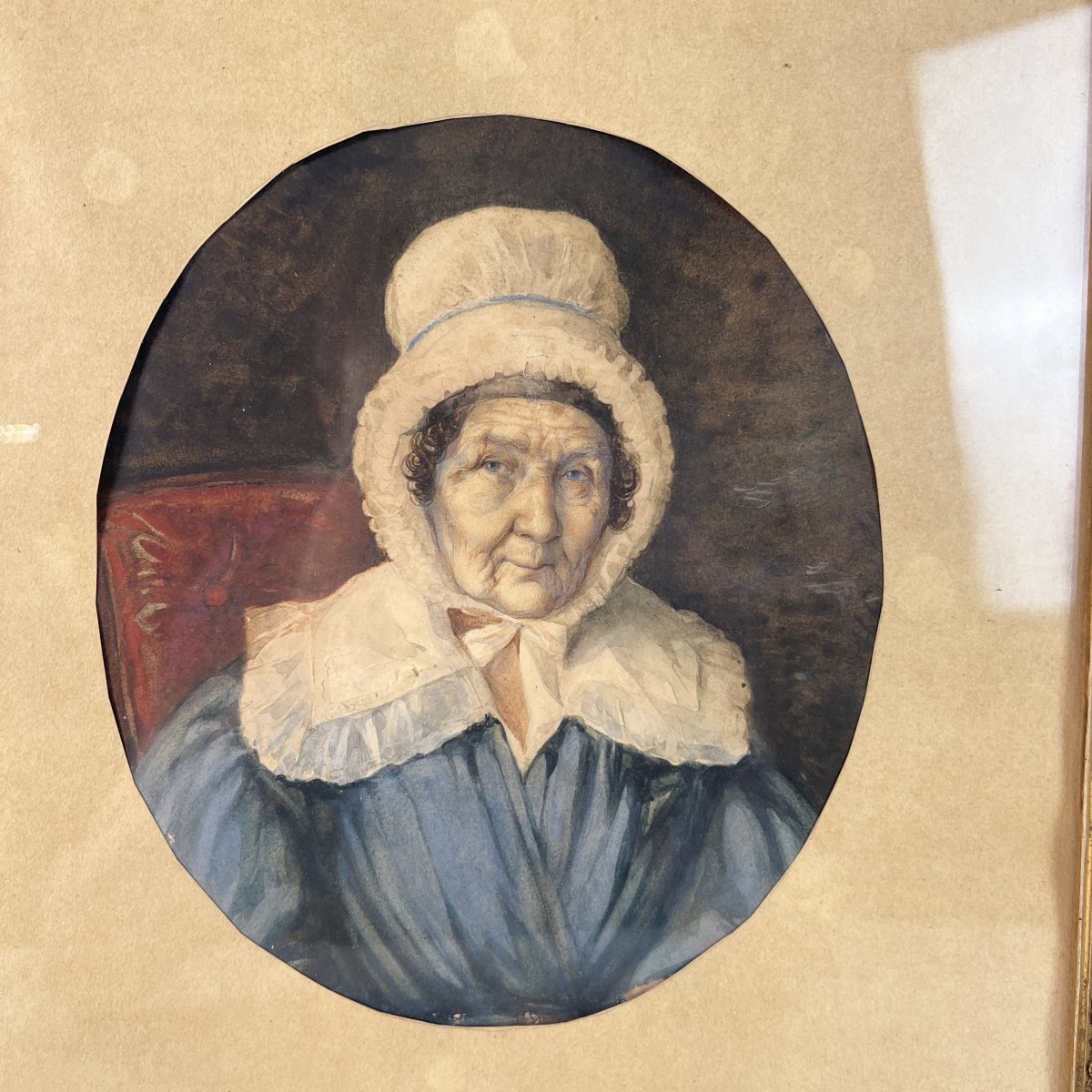 Portrait, Mixed Media, French School, Louis-philippe Period, Circa 1840 France 19th Century-photo-3