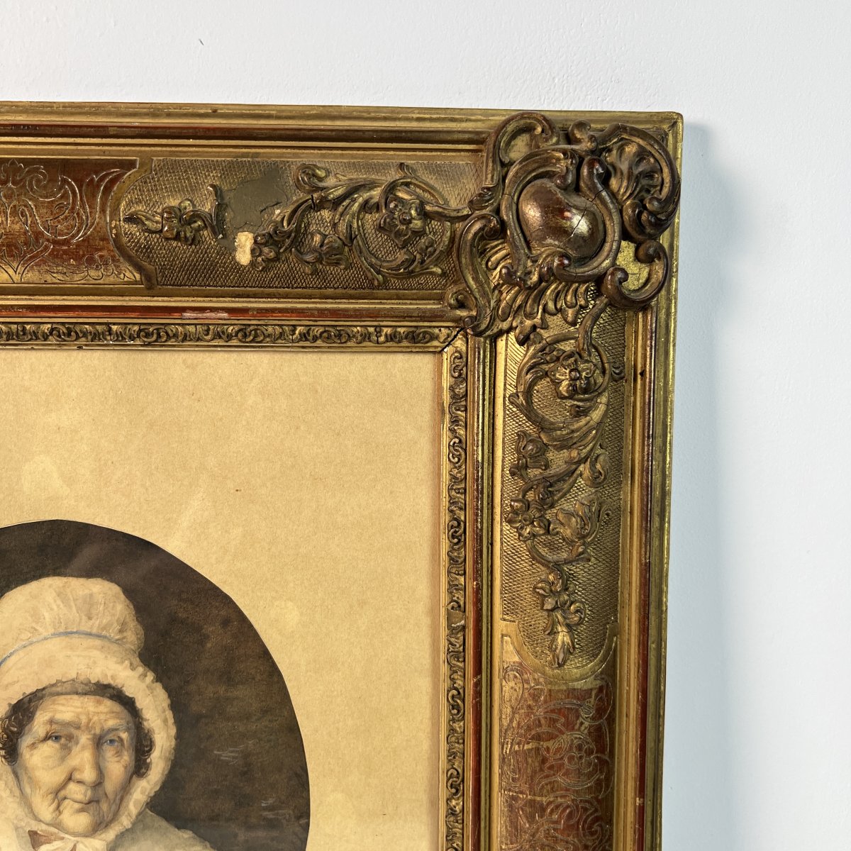 Portrait, Mixed Media, French School, Louis-philippe Period, Circa 1840 France 19th Century-photo-1