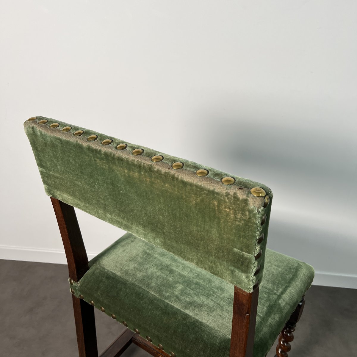 Chaise d'appoint de style cromwellien Charles II, Haute Époque, noyer, Angleterre XVIIe siècle-photo-6