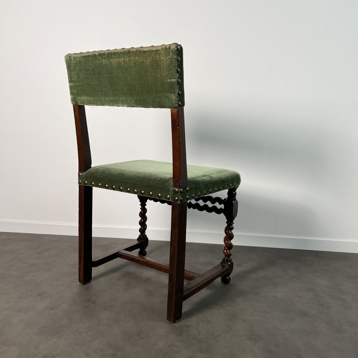 Chaise d'appoint de style cromwellien Charles II, Haute Époque, noyer, Angleterre XVIIe siècle-photo-7