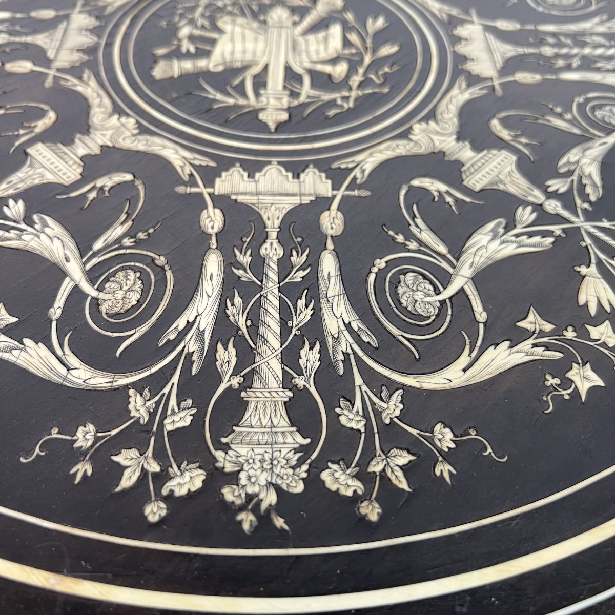 Gueridon Porte-partitions Revolving Bookcase 19th Century France Napoleon III Renaissance Style-photo-2