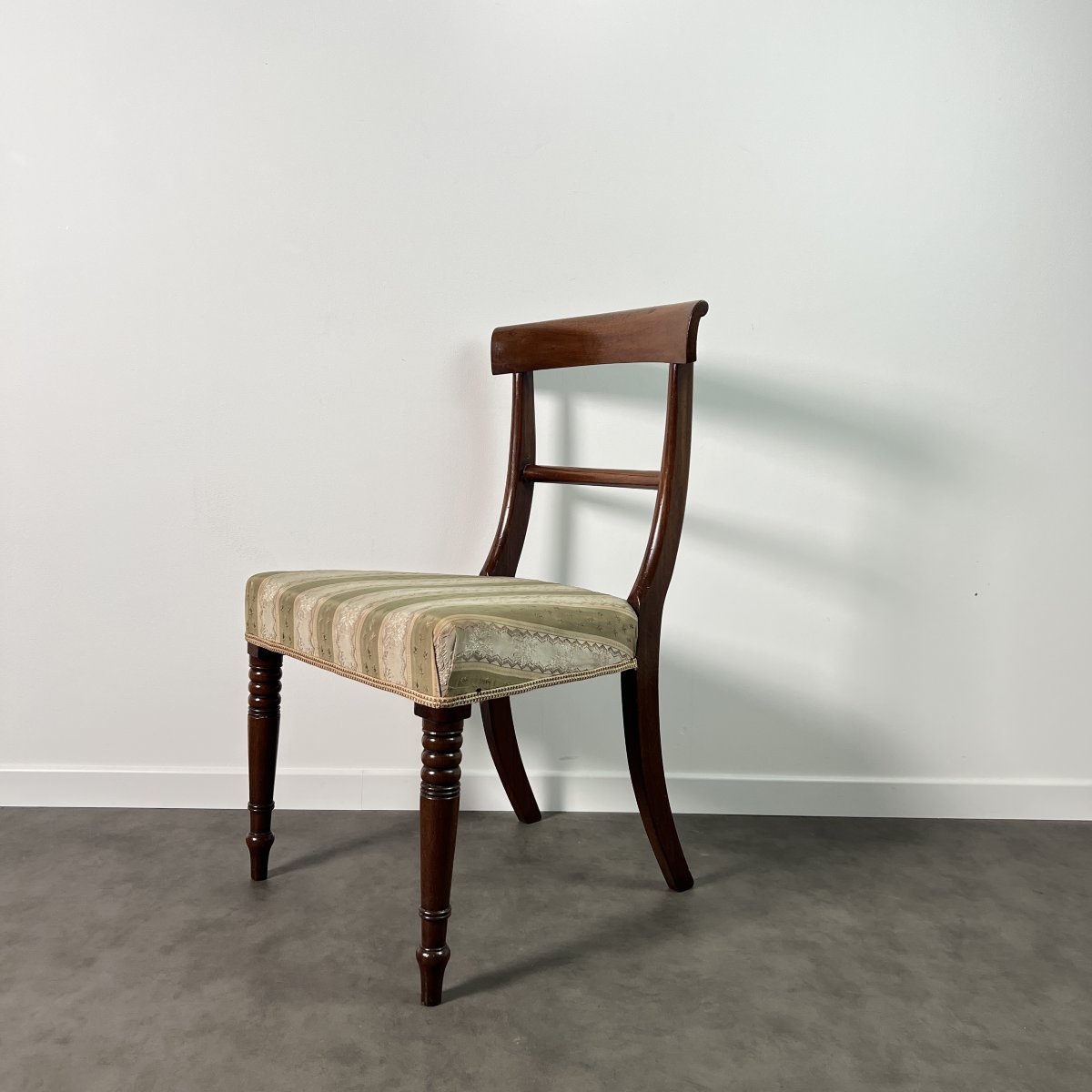 Suite Of 6 Mahogany Dining Carver Chairs, English Regency, Early 19th Century-photo-3