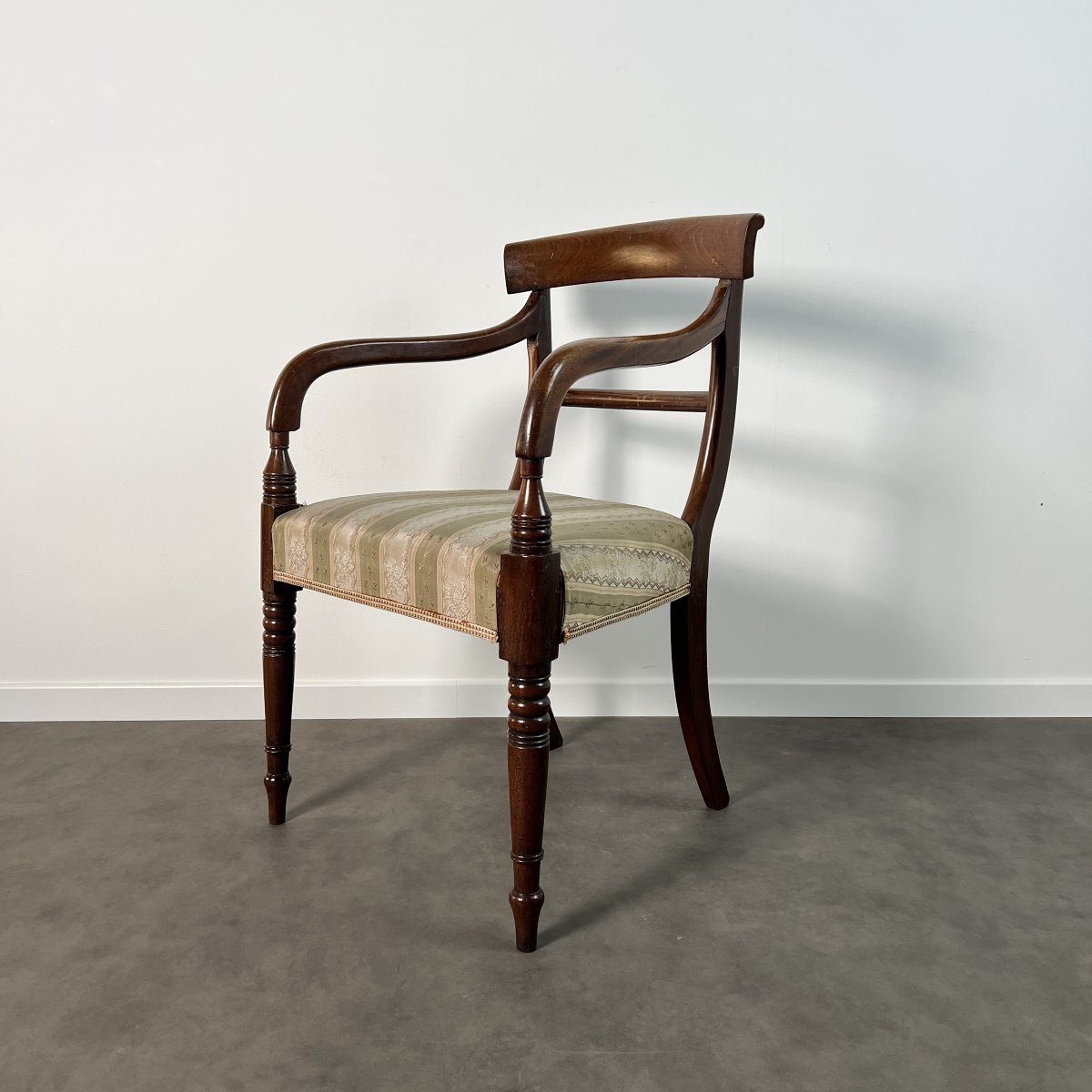 Suite Of 6 Mahogany Dining Carver Chairs, English Regency, Early 19th Century-photo-4