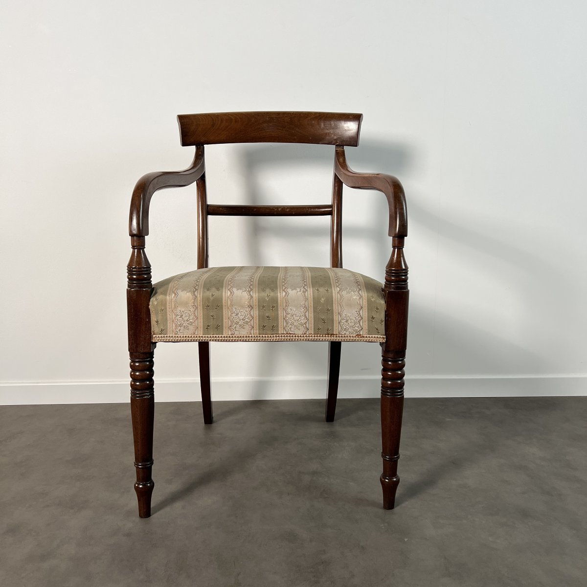 Suite Of 6 Mahogany Dining Carver Chairs, English Regency, Early 19th Century-photo-1