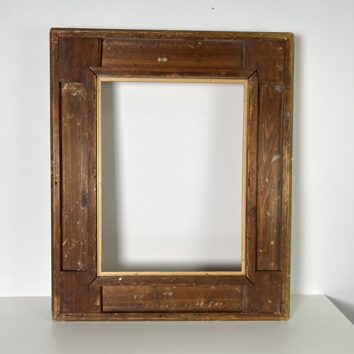Large 19th Century France - Louis XIV Style Wood And Gilded Stucco Frame 62 X 46.8 Cm-photo-6