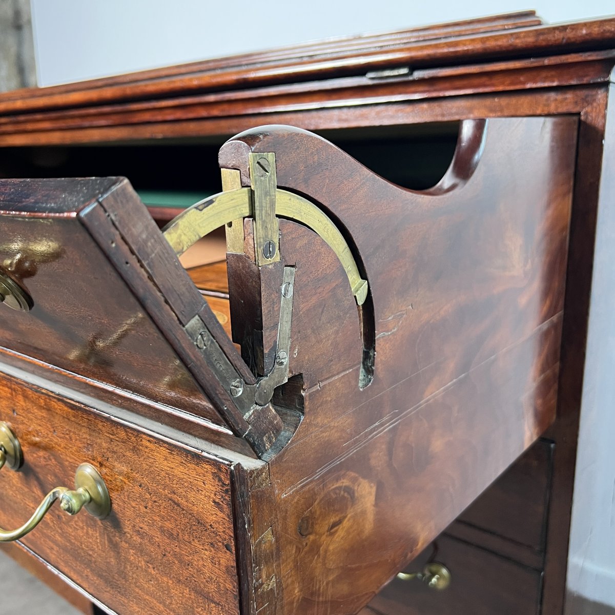 Bureau d'architecte en acajou XVIIIe siècle dans le goût de Gillows of London-photo-2