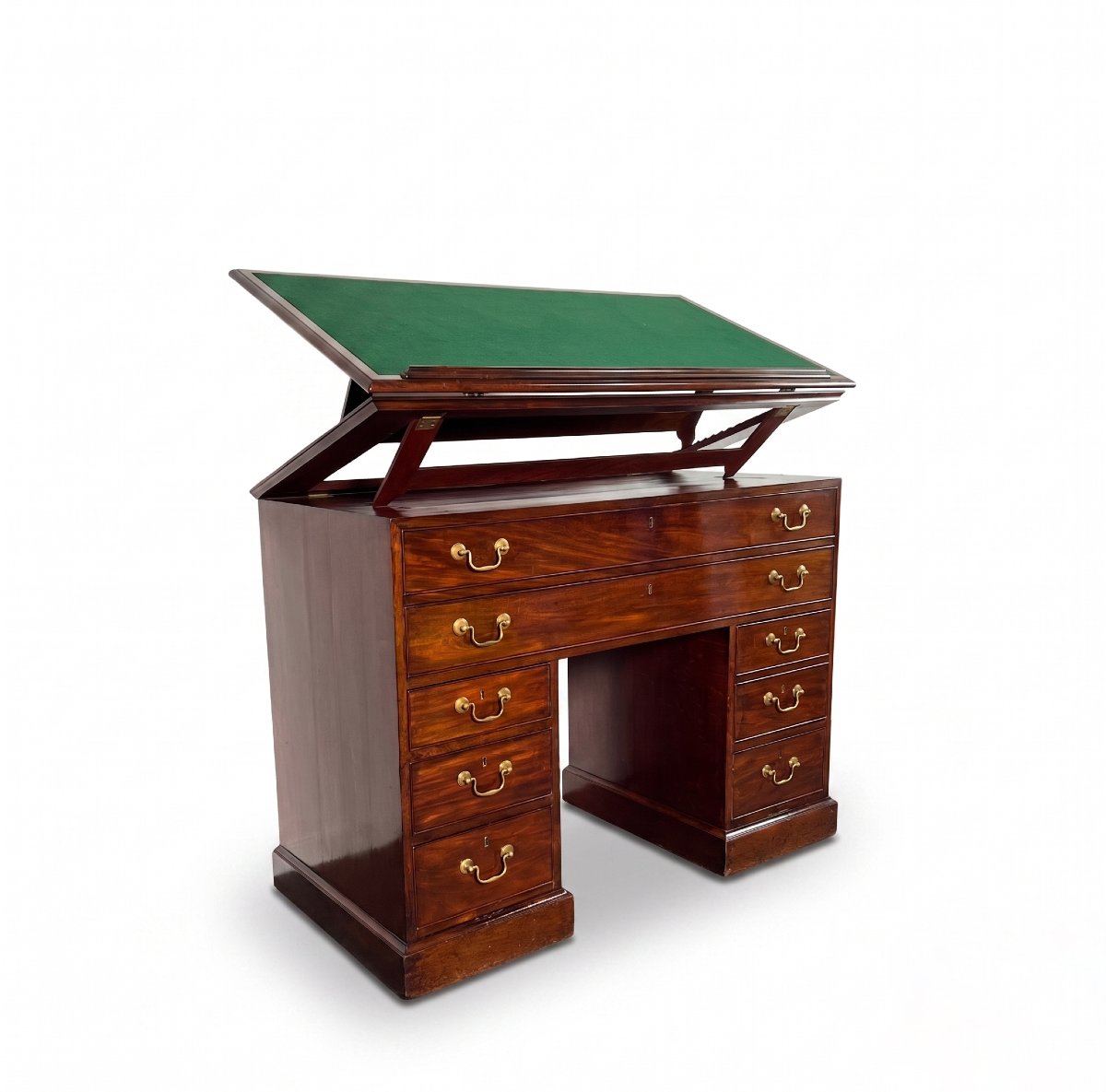 Bureau d'architecte en acajou XVIIIe siècle dans le goût de Gillows of London