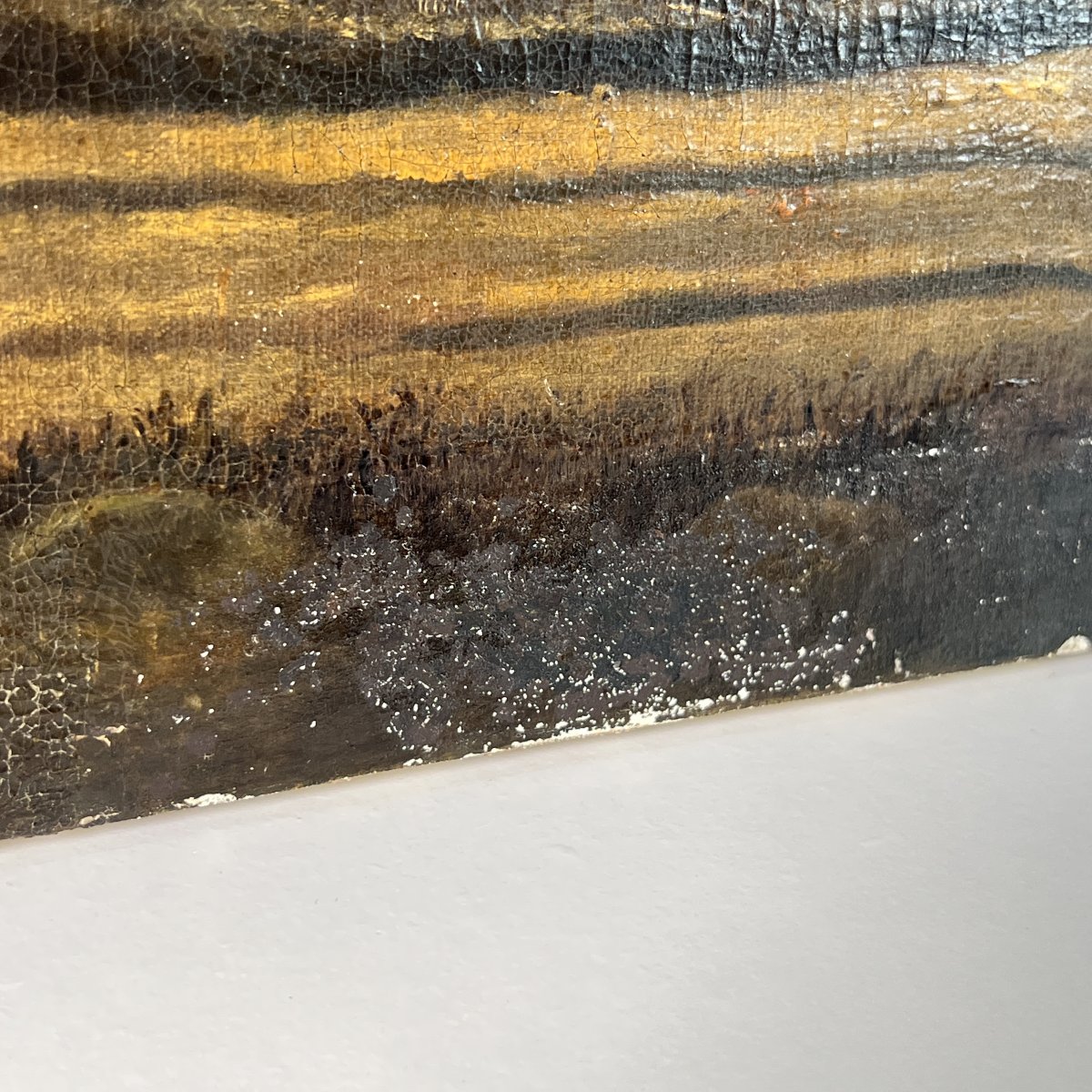 Huile sur toile grand format - paysage animé - École Hollandaise du XVIIe siècle -photo-3