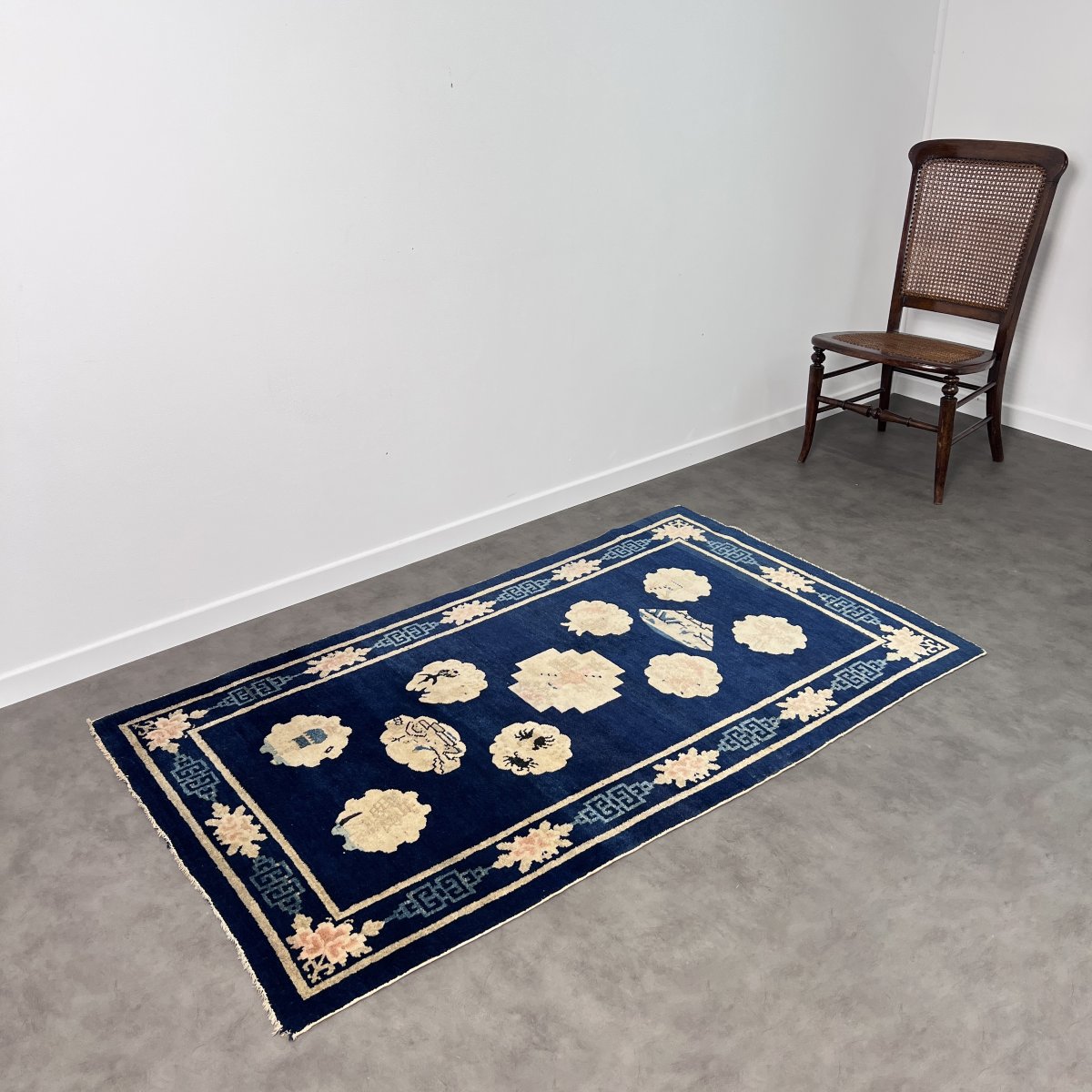 Tapis chinois de Pékin, Art Deco, laine nouée main, Chine du Nord, vers 1900‑1930-photo-4