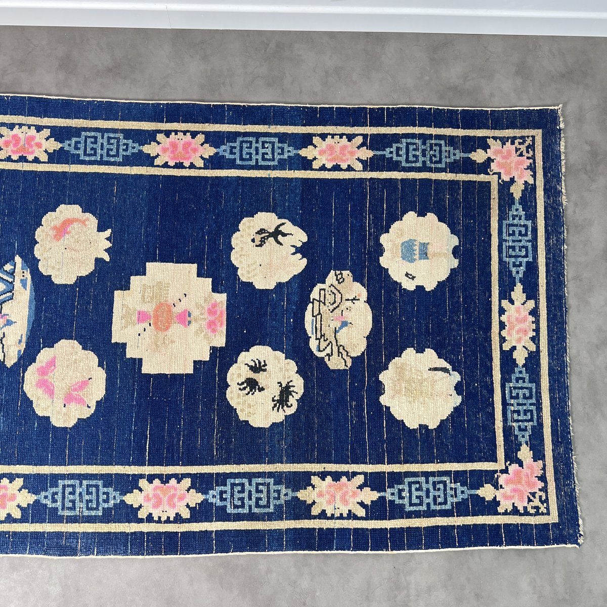 Tapis chinois de Pékin, Art Deco, laine nouée main, Chine du Nord, vers 1900‑1930-photo-6