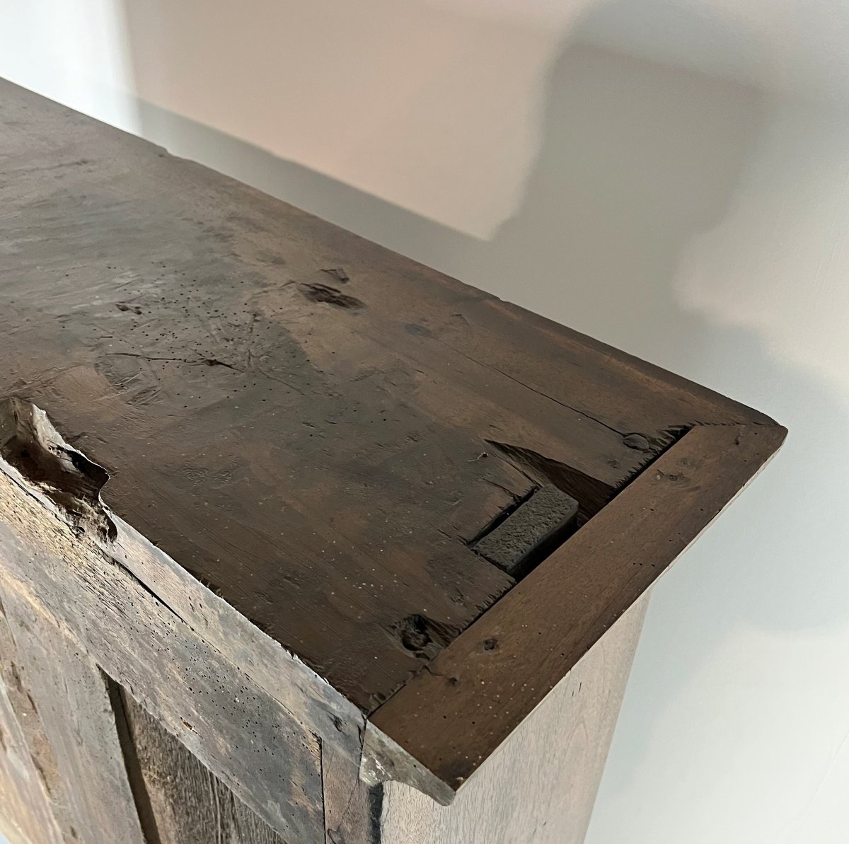 Cabinet italien haute époque en noyer, stipo monetiere piémontais du XVIIe siècle-photo-2