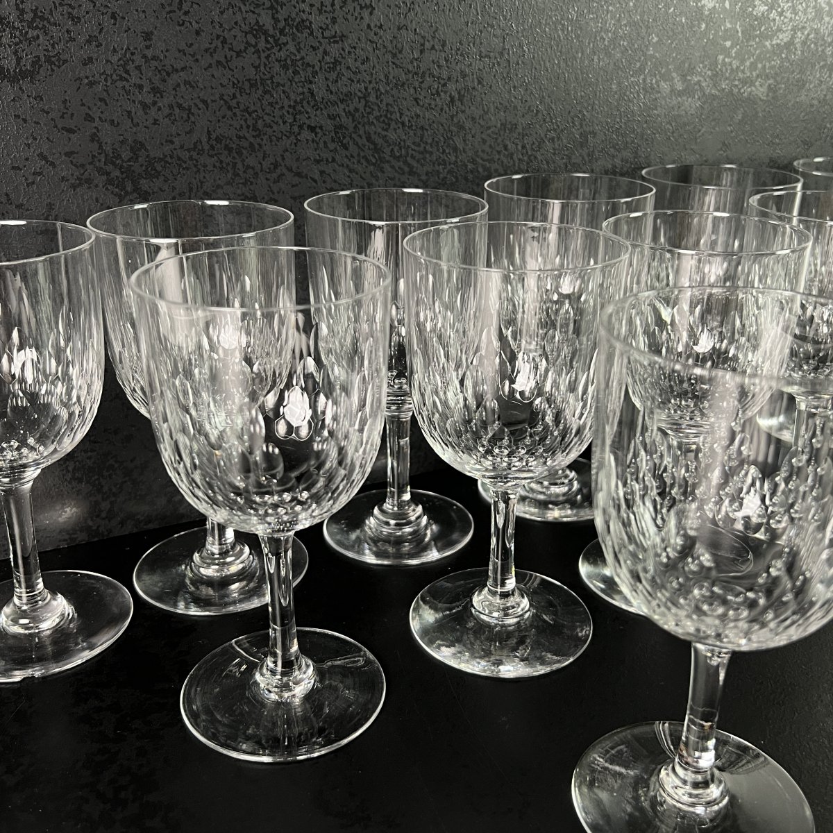 Baccarat, France, Set Of 60 Cut Crystal Glasses, Richelieu Model, Before 1936-photo-1