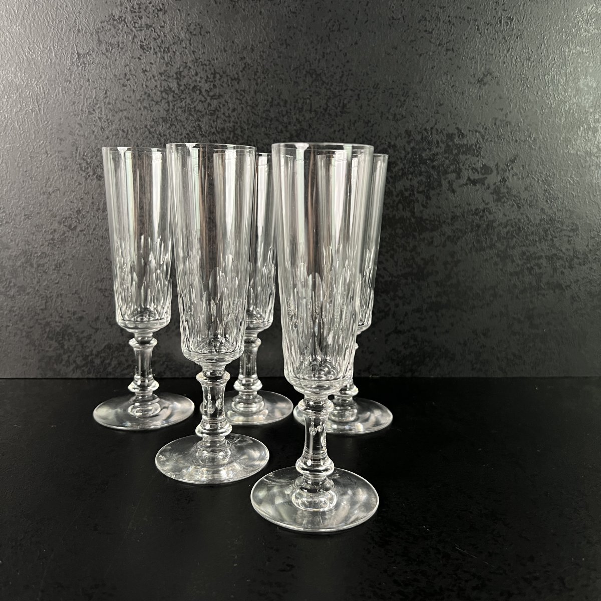 Baccarat, France, Set Of 60 Cut Crystal Glasses, Richelieu Model, Before 1936-photo-3