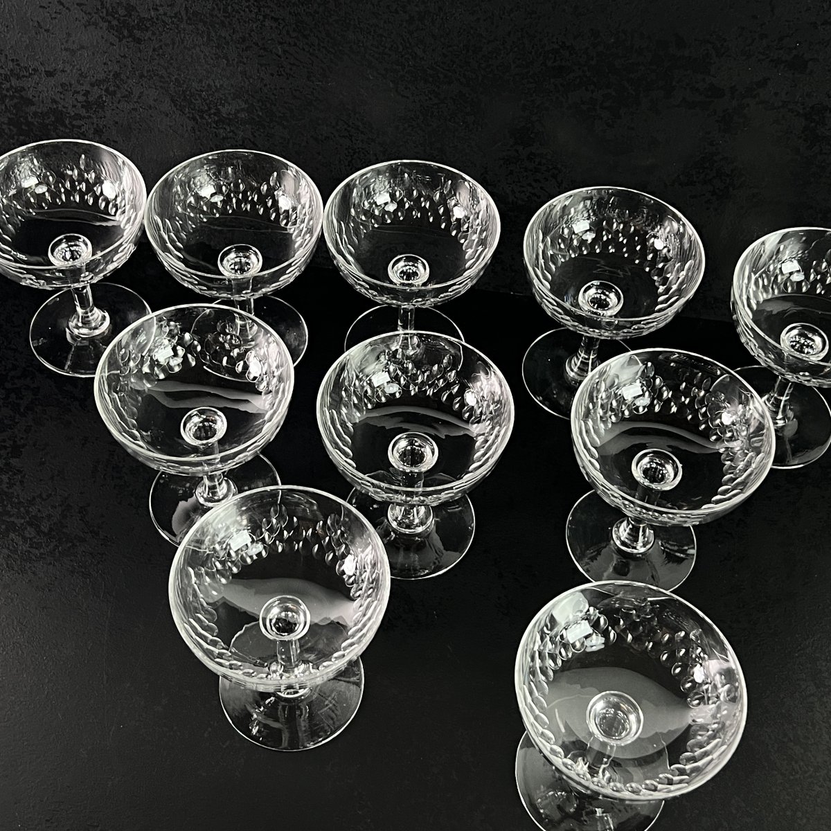 Baccarat, France, Set Of 60 Cut Crystal Glasses, Richelieu Model, Before 1936-photo-5