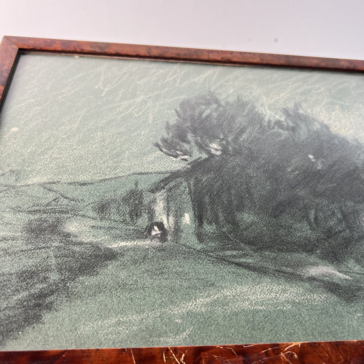François Cachoud (1866-1943), Moonlit Night Effect, 1924, Charcoal And White Chalk, Savoy-photo-1