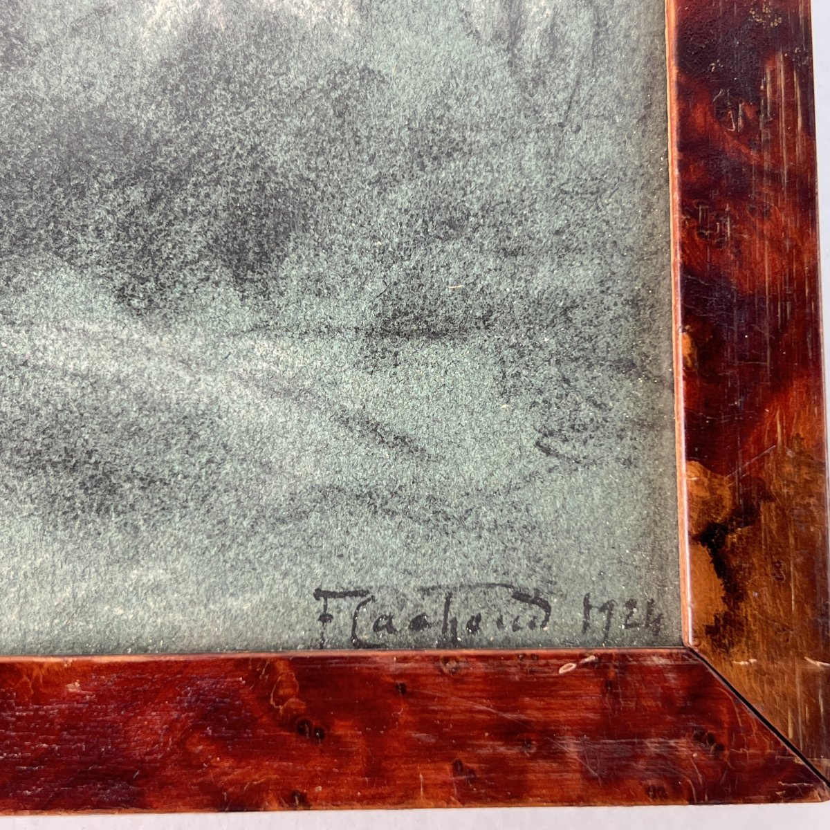 François Cachoud (1866-1943), Moonlit Night Effect, 1924, Charcoal And White Chalk, Savoy-photo-2