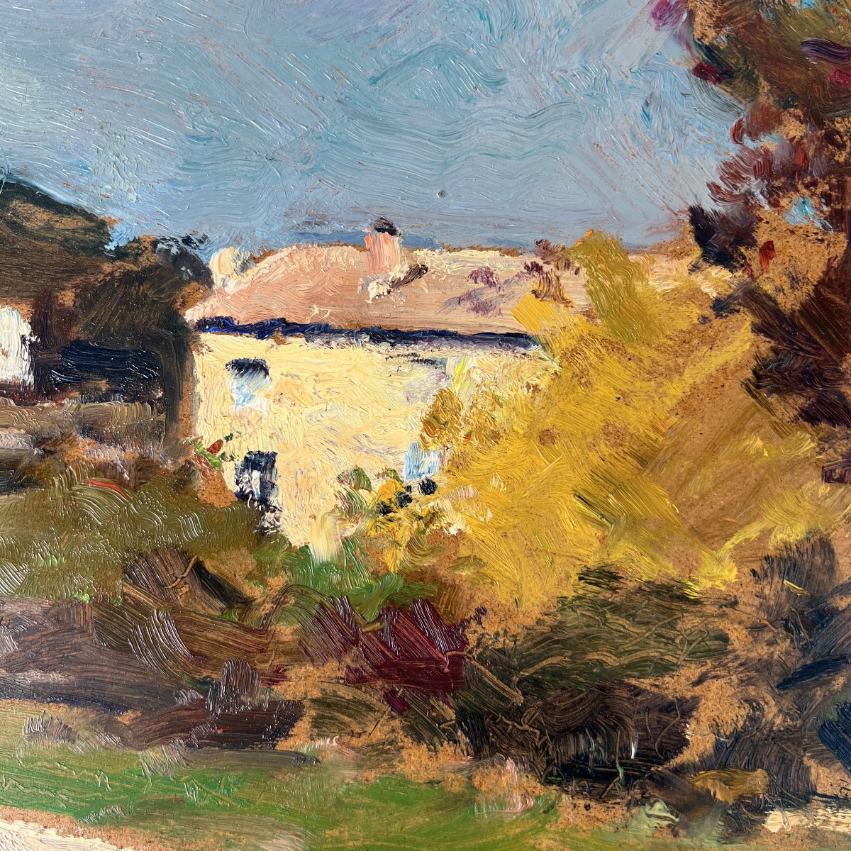 Paul Surtel (1893-1985), Oil On Hardboard, 1984, Provençal Landscape Near Le Barroux, Vaucluse-photo-4