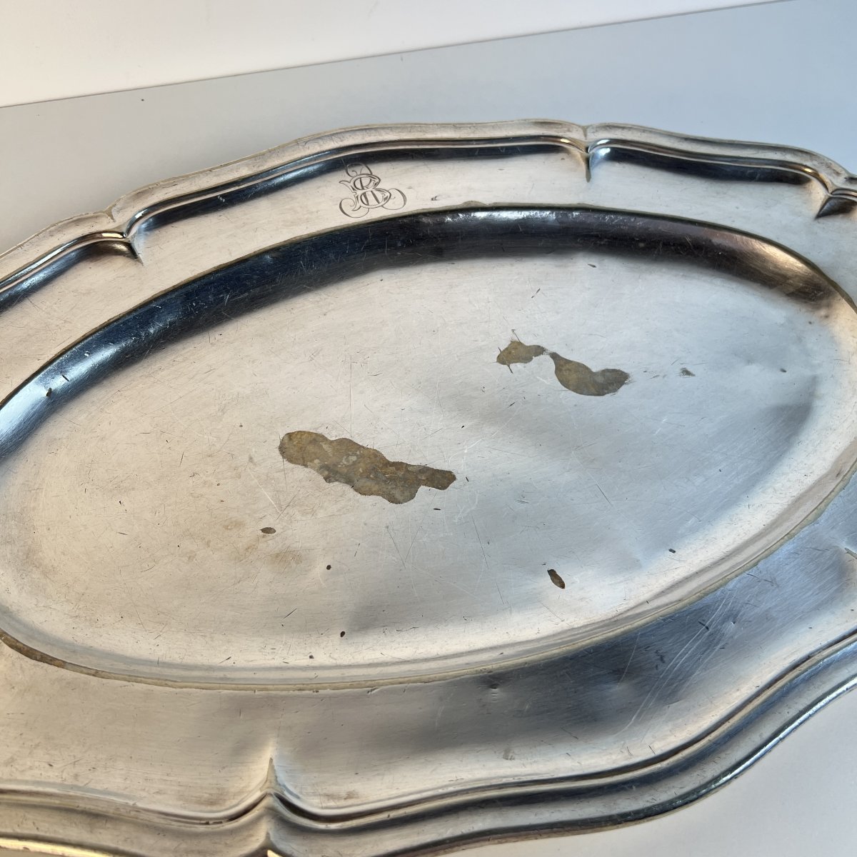 Pair Of Large Christofle Silver-plated Platters, 64 Cm, Hôtel Beau Rivage Annecy, Circa 1920-photo-4