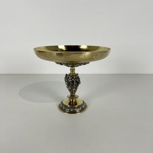 Coupe Tazza argent minerve vermeil, XIXème Neo Renaissance poinçon à déchiffrer