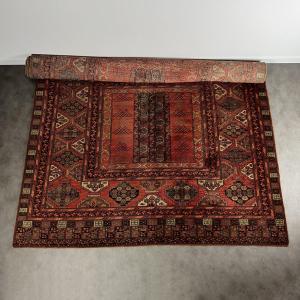 Tapis ancien laine Louis de Poortere Mossoul 200 x 300 cm turkmène, style Boukhara, Ouzbékistan