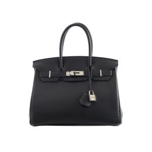 Sac à main Hermès Birkin 30 cm en cuir de veau Togo noir 