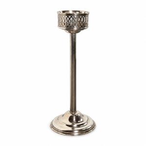 Silver-plated Champagne Bucket Stand, Orfèvrerie Potfer Paris, Fluted Column, Mid-20th Century