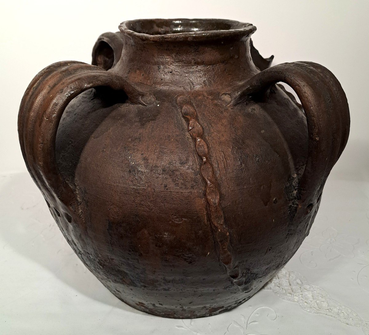 Oil Jar Or Jug, Auvergne, 18th Century-photo-2