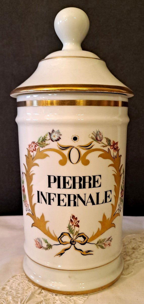 Limoges Porcelain Pharmacy Jars, 20th Century-photo-4