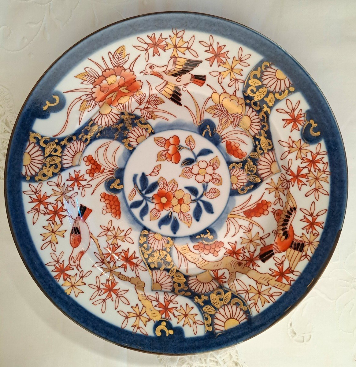 Pair Of Imari Porcelain Plates, Japan XIXth Century-photo-4