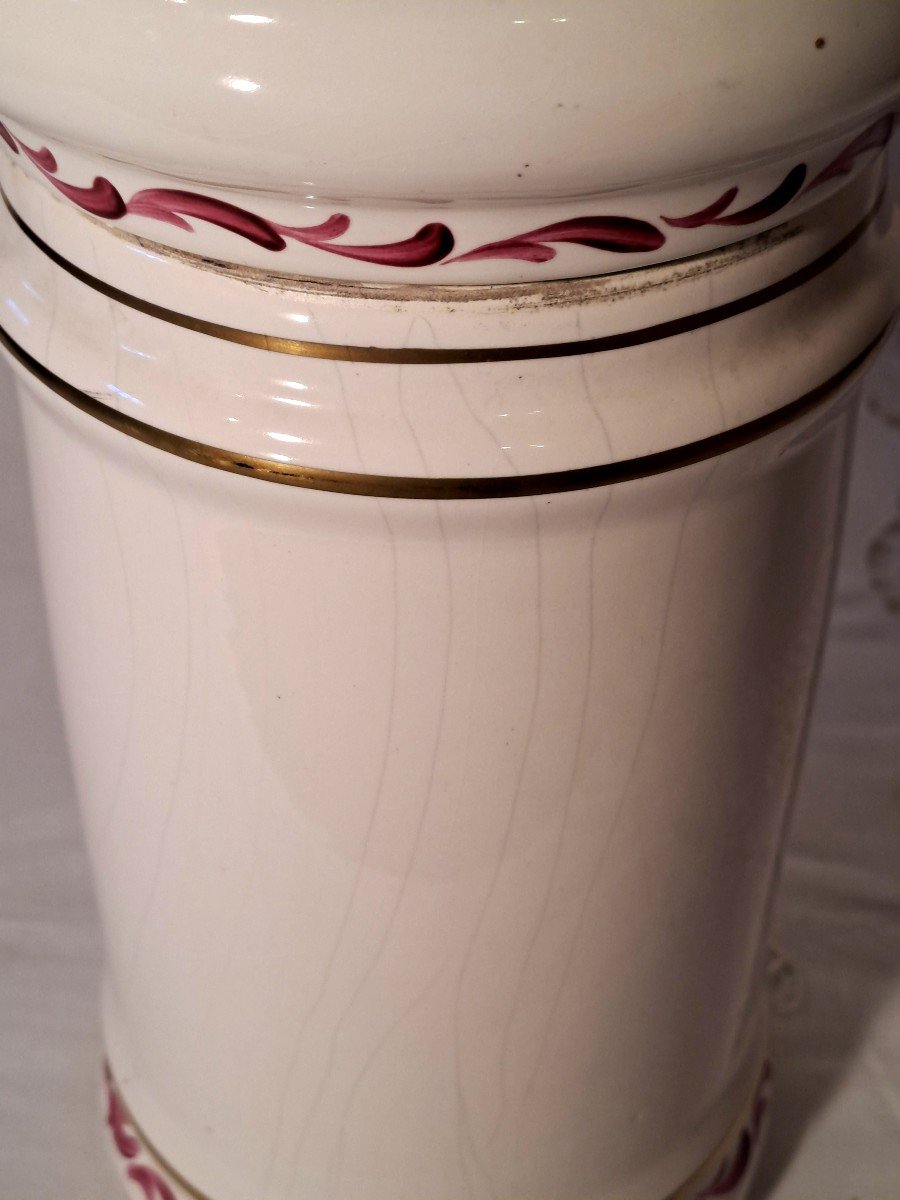 Apothecary's Pot In Hand-painted Earthenware, 19th Century-photo-6