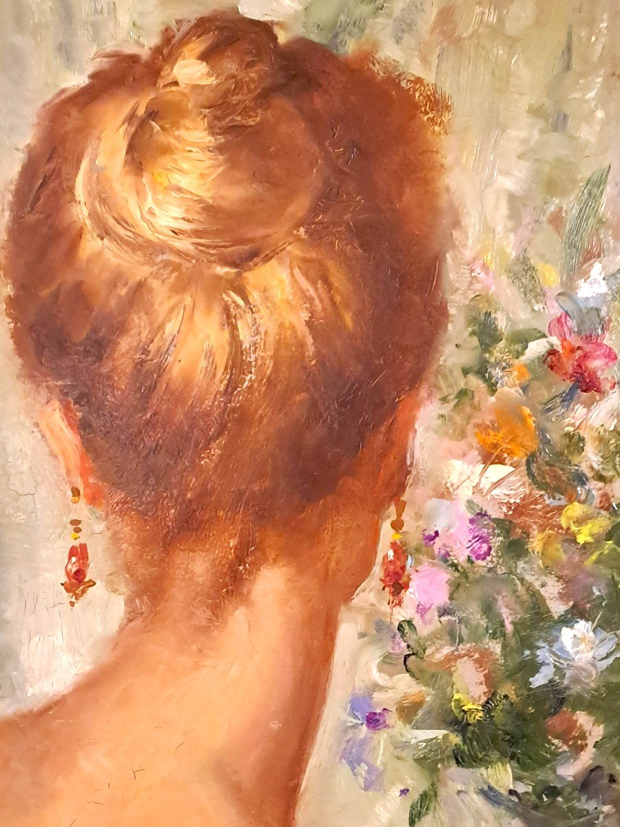 Théo Van Cleef (xxth), The Neck, Oil On Canvas-photo-2