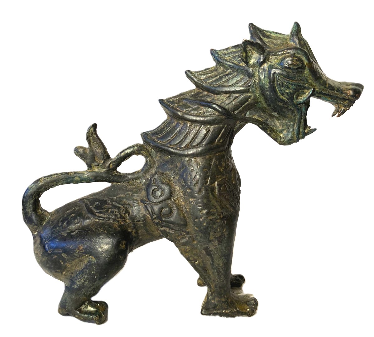 Chinthe en Bronze, Lion de Birmanie, Fin XIXème Siècle - Début XXème Siècle-photo-2