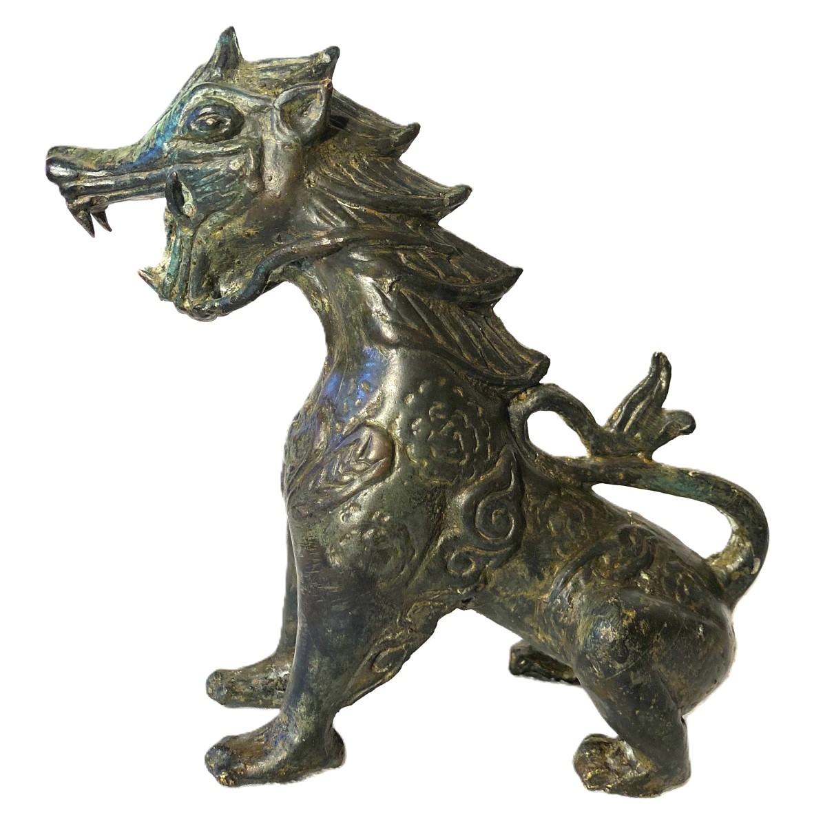 Chinthe en Bronze, Lion de Birmanie, Fin XIXème Siècle - Début XXème Siècle