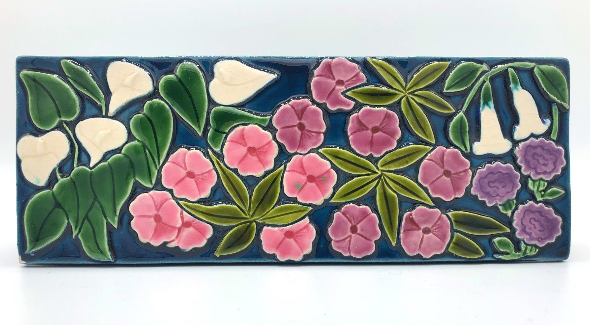 Grande Boîte à Bijoux Mithé Espelt en Céramique émaillée à Décor Floral, XXème Siècle-photo-5