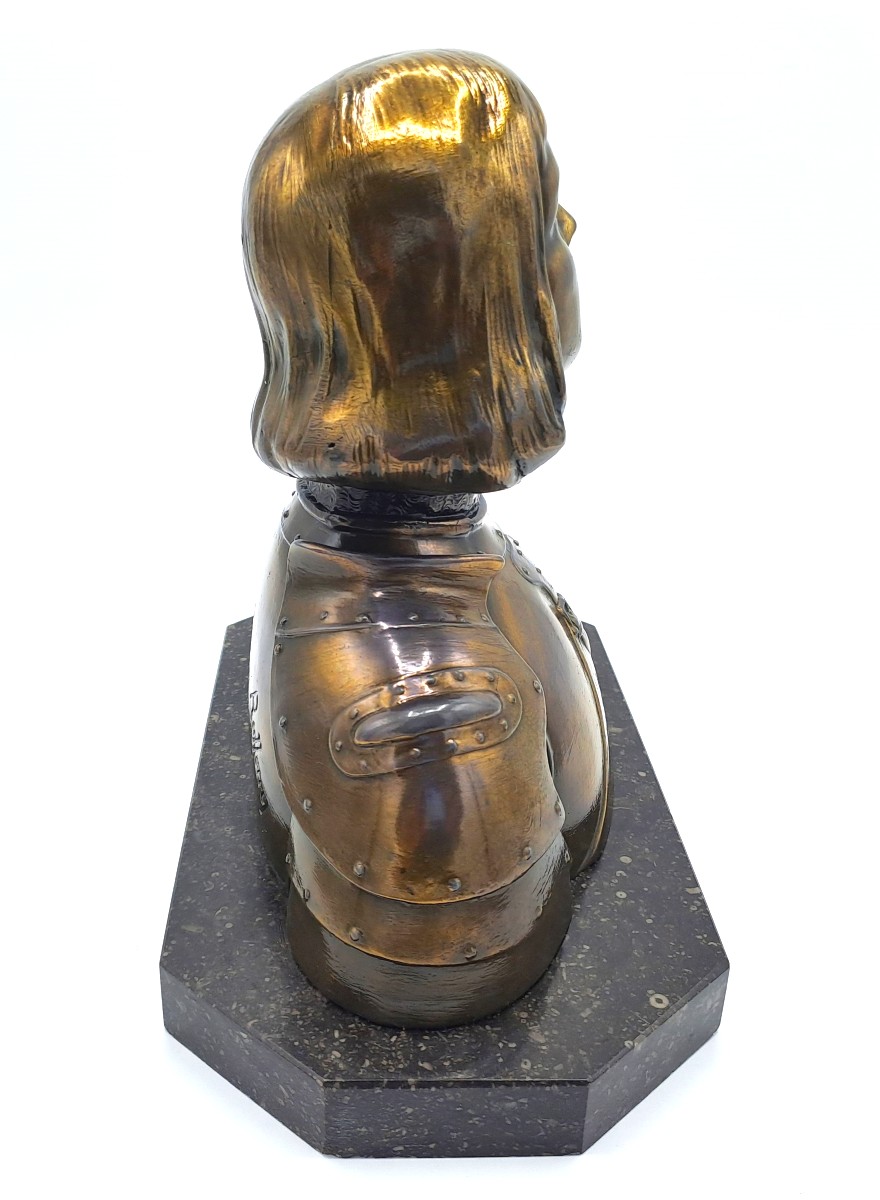 Oscar Ruffony, Buste de Jeanne d’Arc en Armure, fin XIXème - début XXème siècle-photo-1