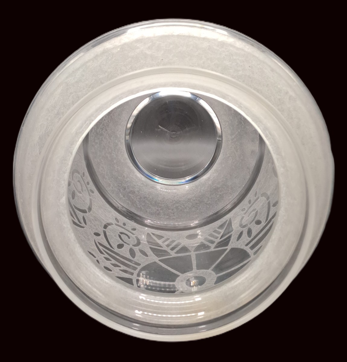 Vase Art Déco en Cristal Signé LORRAIN filiale de DAUM, au décor effet givré, Vers 1930-photo-8