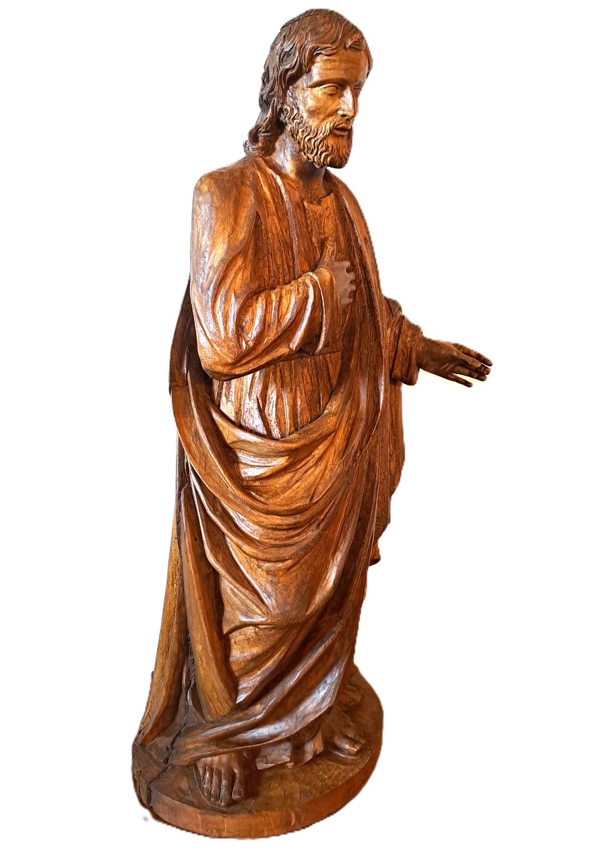 Saint Joseph In Carved Wood, 18th Century. -photo-4