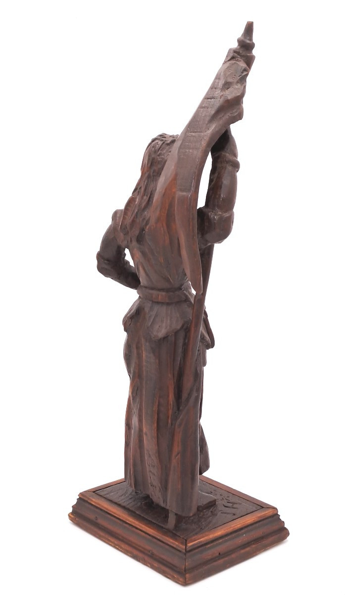 Wooden Sculpture Of Joan Of Arc, Late 19th Century Folk Art-photo-4
