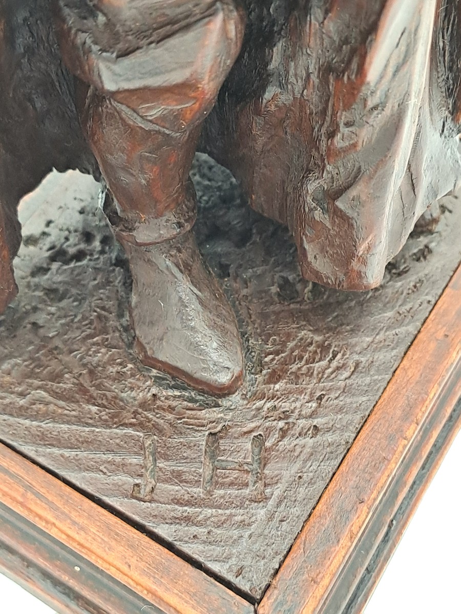 Wooden Sculpture Of Joan Of Arc, Late 19th Century Folk Art-photo-5