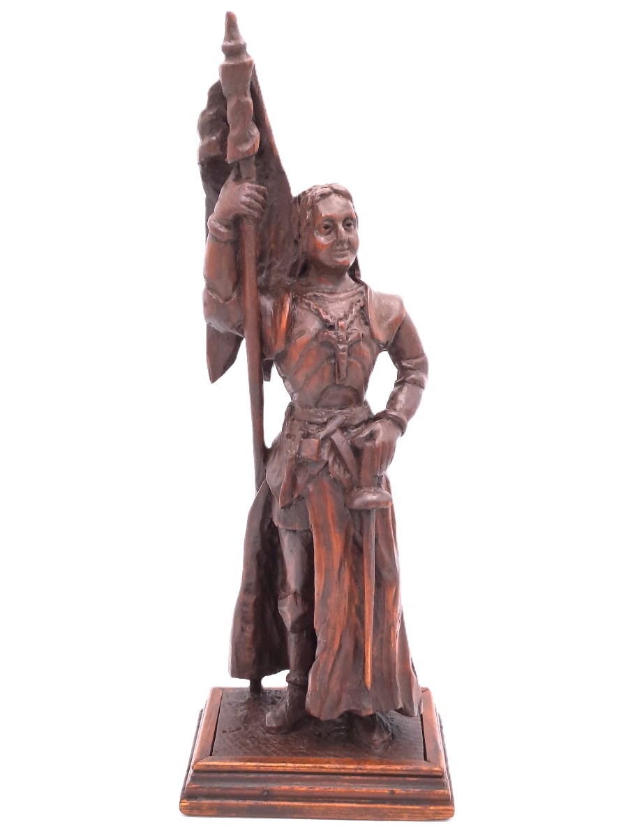 Wooden Sculpture Of Joan Of Arc, Late 19th Century Folk Art