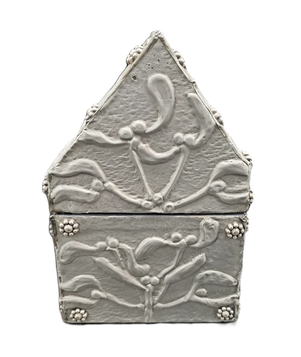 Repoussé Tin Jewelry Box, Dlg By Alfred Louis Daguet, Art Nouveau Period, Jugendstil-photo-1