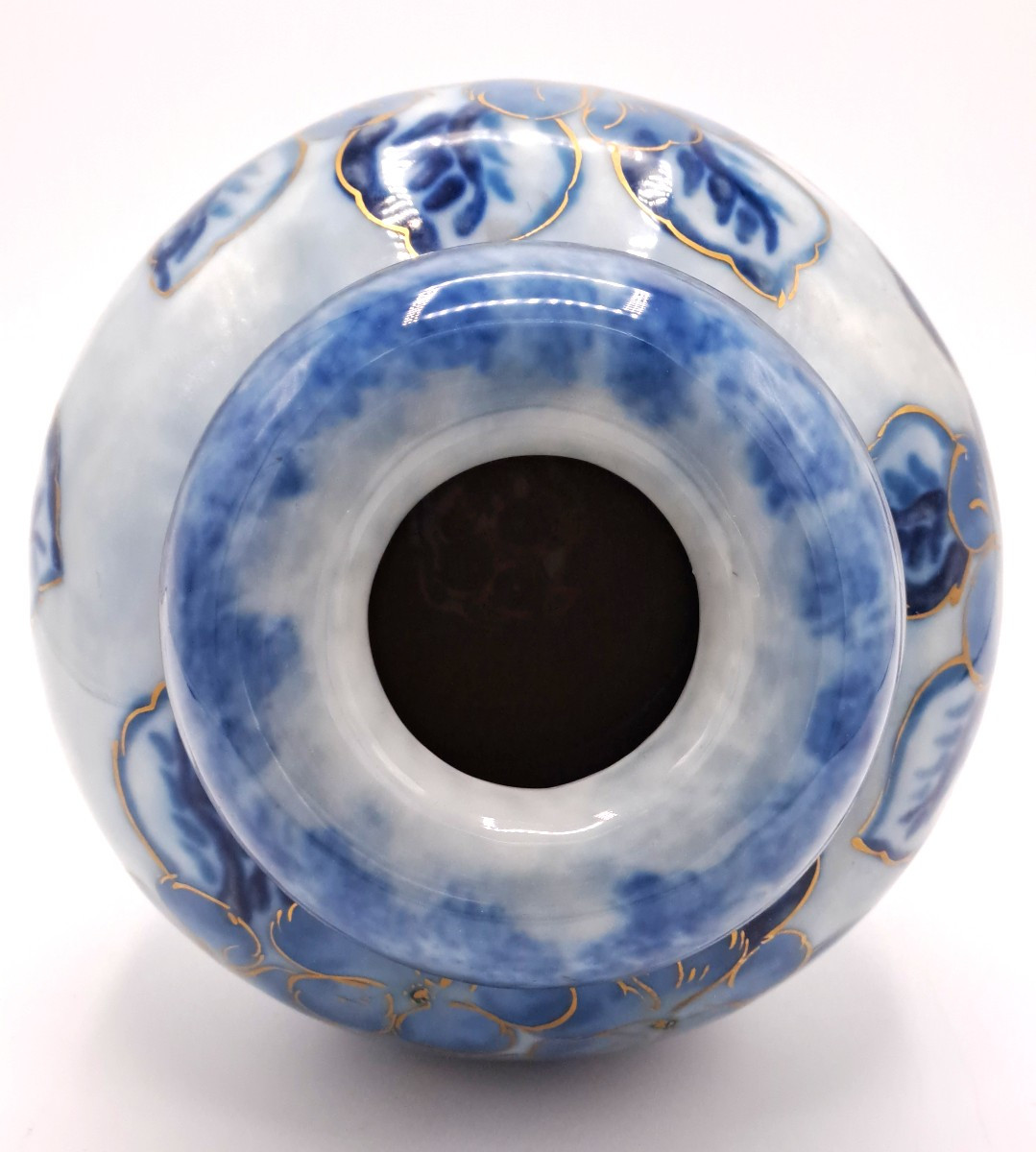 Vase Camille Tharaud, Porcelaine de Limoges émaillée, Modèle Amarante aux fleurs de pommier-photo-3