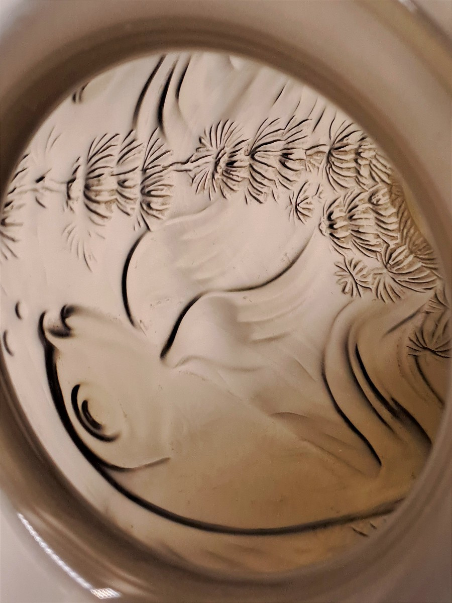 Vase Art Nouveau de Josef INWALD, série Carpe Koï en verre pressé et moulé, début XXème siècle-photo-5