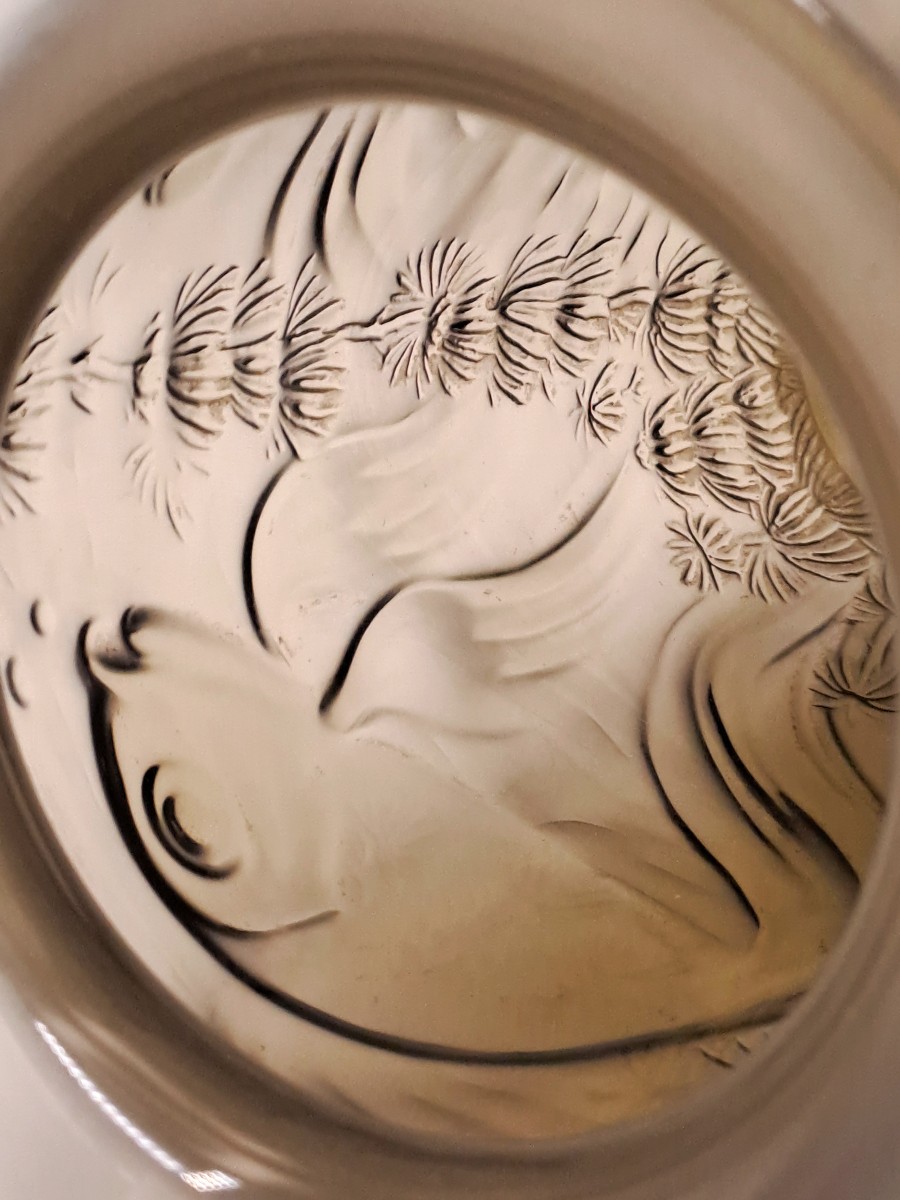 Vase Art Nouveau de Josef INWALD, série Carpe Koï en verre pressé et moulé, début XXème siècle-photo-5