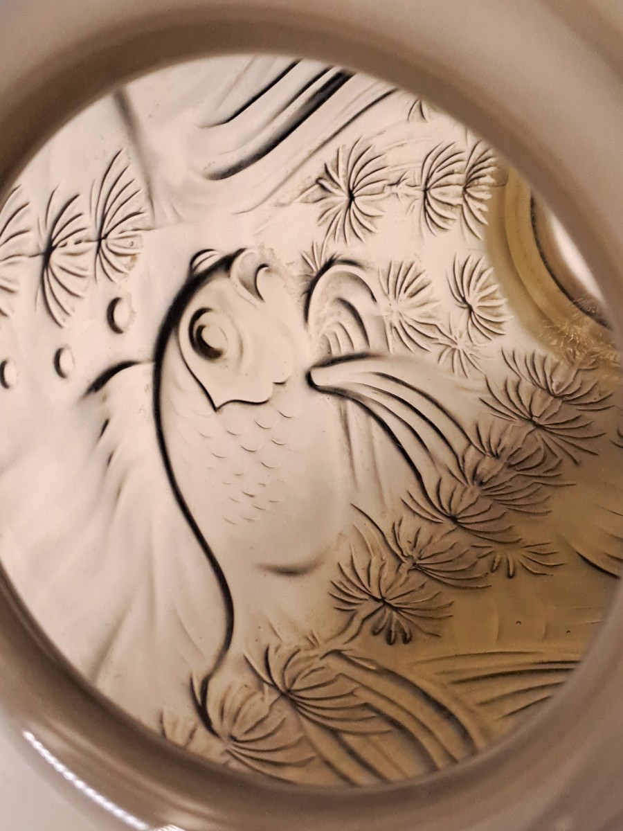 Vase Art Nouveau de Josef INWALD, série Carpe Koï en verre pressé et moulé, début XXème siècle-photo-6