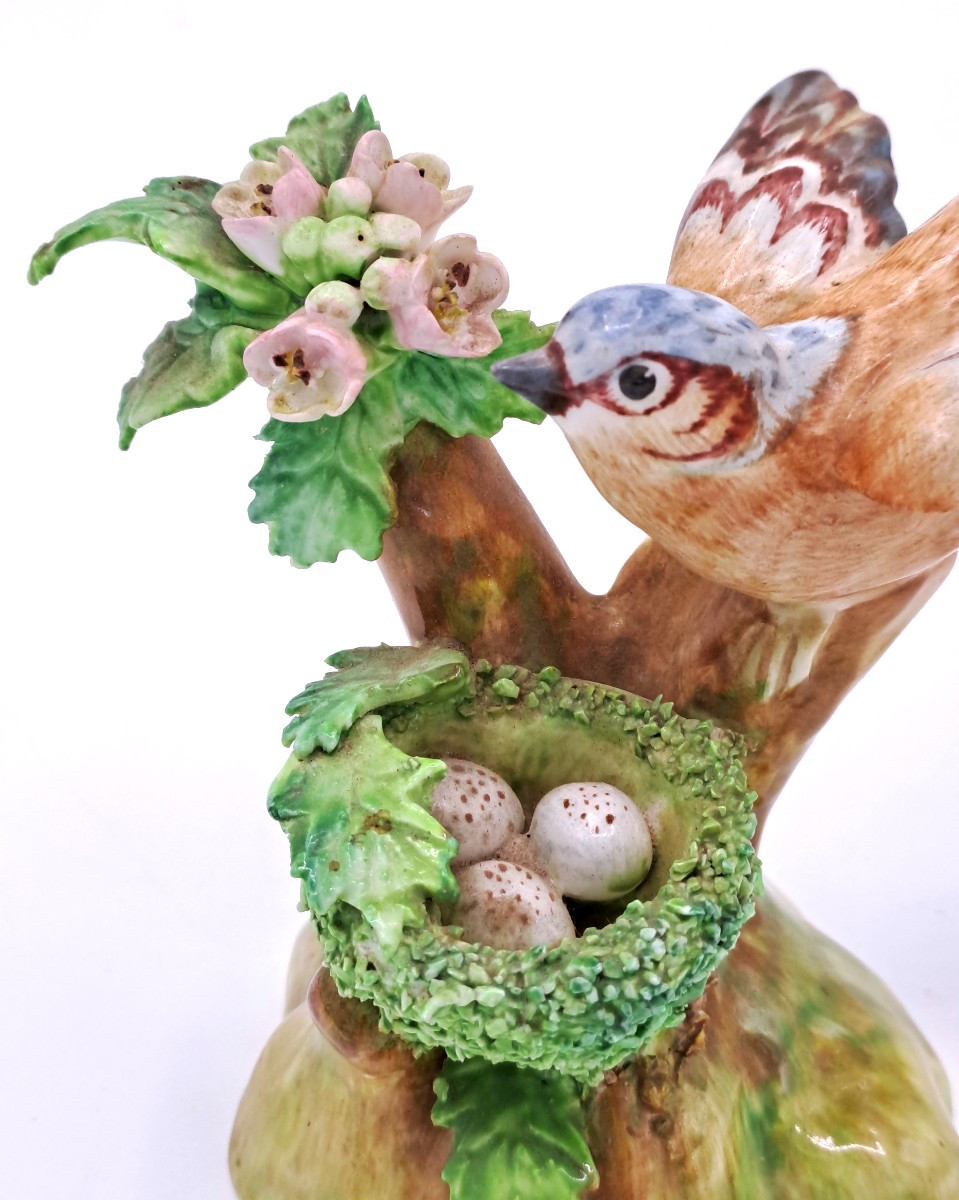 Chaffinch, English Porcelain Bird, Crown Staffordshire, Au Vase étrusque Paris-photo-2